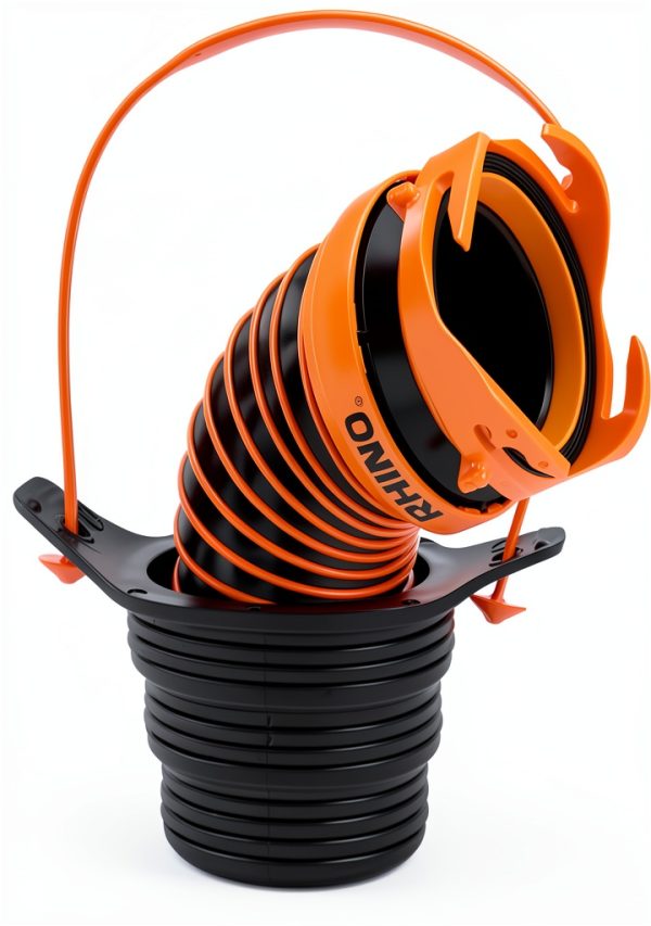 Camco Rhino RV Sewer Hose Adapter Seal Standard Orange-0