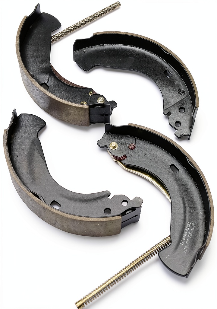 Installing Bosch Brake Shoes Alloy Steel Design on a garage workbench