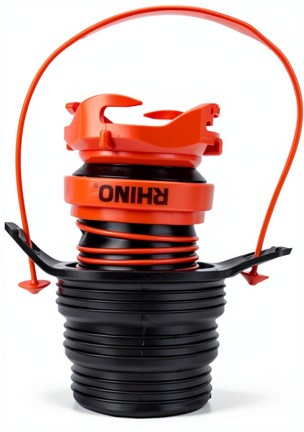 Camco Rhino RV Sewer Hose Adapter Seal Standard Orange-5