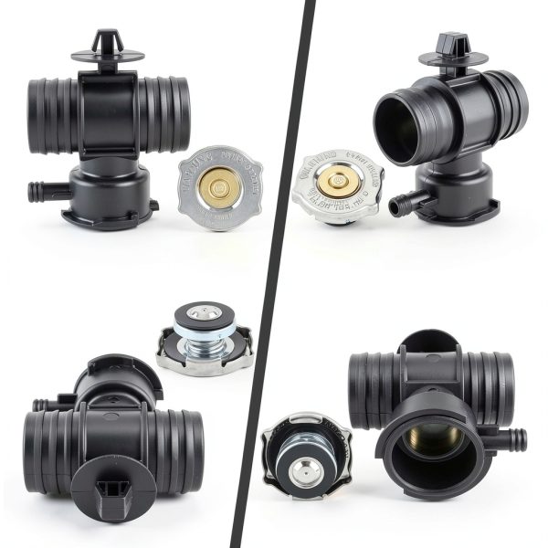 CARBBIA Radiator Coolant Filler Neck Plastic Black-2