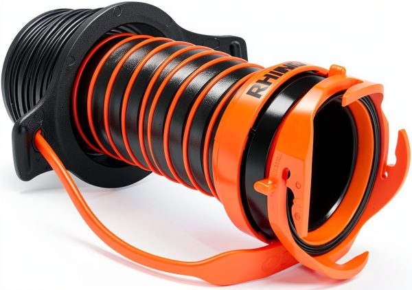 Camco Rhino RV Sewer Hose Adapter Seal Standard Orange-6