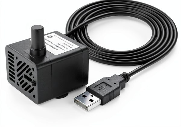PULACO DC 5V USB Mini Submersible Water Pump with Tubing for Aquarium-4