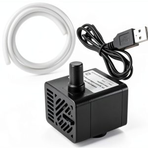 PULACO DC 5V USB Mini Submersible Water Pump with Tubing for Aquarium-0