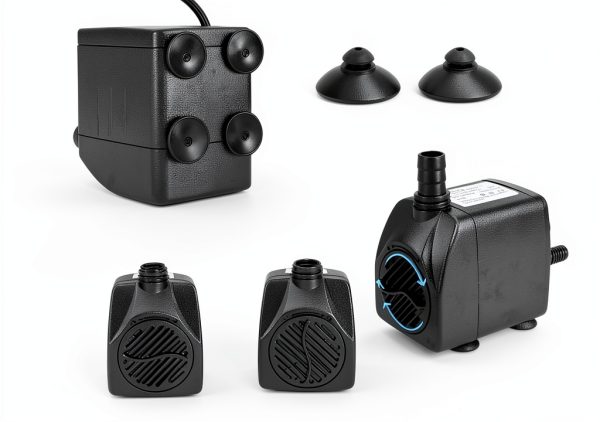 DOMICA 220GPH Ultra Quiet Submersible Pump – 15W, 4.9ft Lift, Black-4