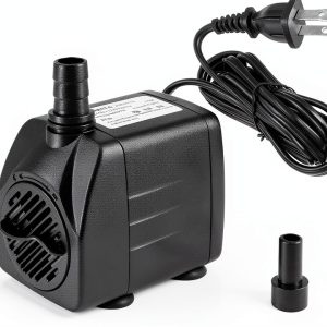 DOMICA 220GPH Ultra Quiet Submersible Pump – 15W, 4.9ft Lift, Black-0