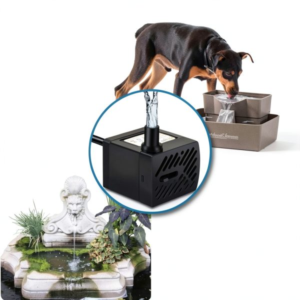 PULACO 2Pcs Mini Fountain Pump (50GPH 3W), Ultra Quiet Submersible Water Pump for Aquarium, Small Fish Tank, Pet Water Fountain, Tabletop Fountains, Water gardens and Hydroponic Systems-5