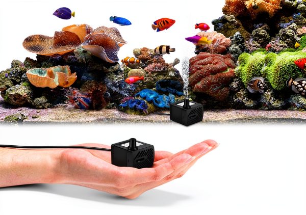 PULACO 2Pcs Mini Fountain Pump (50GPH 3W), Ultra Quiet Submersible Water Pump for Aquarium, Small Fish Tank, Pet Water Fountain, Tabletop Fountains, Water gardens and Hydroponic Systems-3