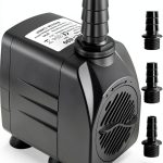 GROWNEER 550GPH Submersible Pump Black 30W Pump with 3 Nozzles-0