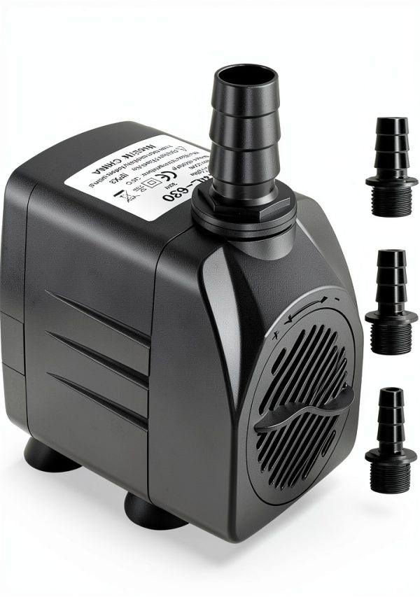 GROWNEER 550GPH Submersible Pump Black 30W Pump with 3 Nozzles-0