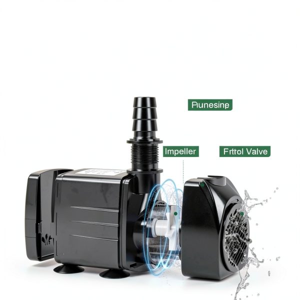 GROWNEER 550GPH Submersible Pump Black 30W Pump with 3 Nozzles-2